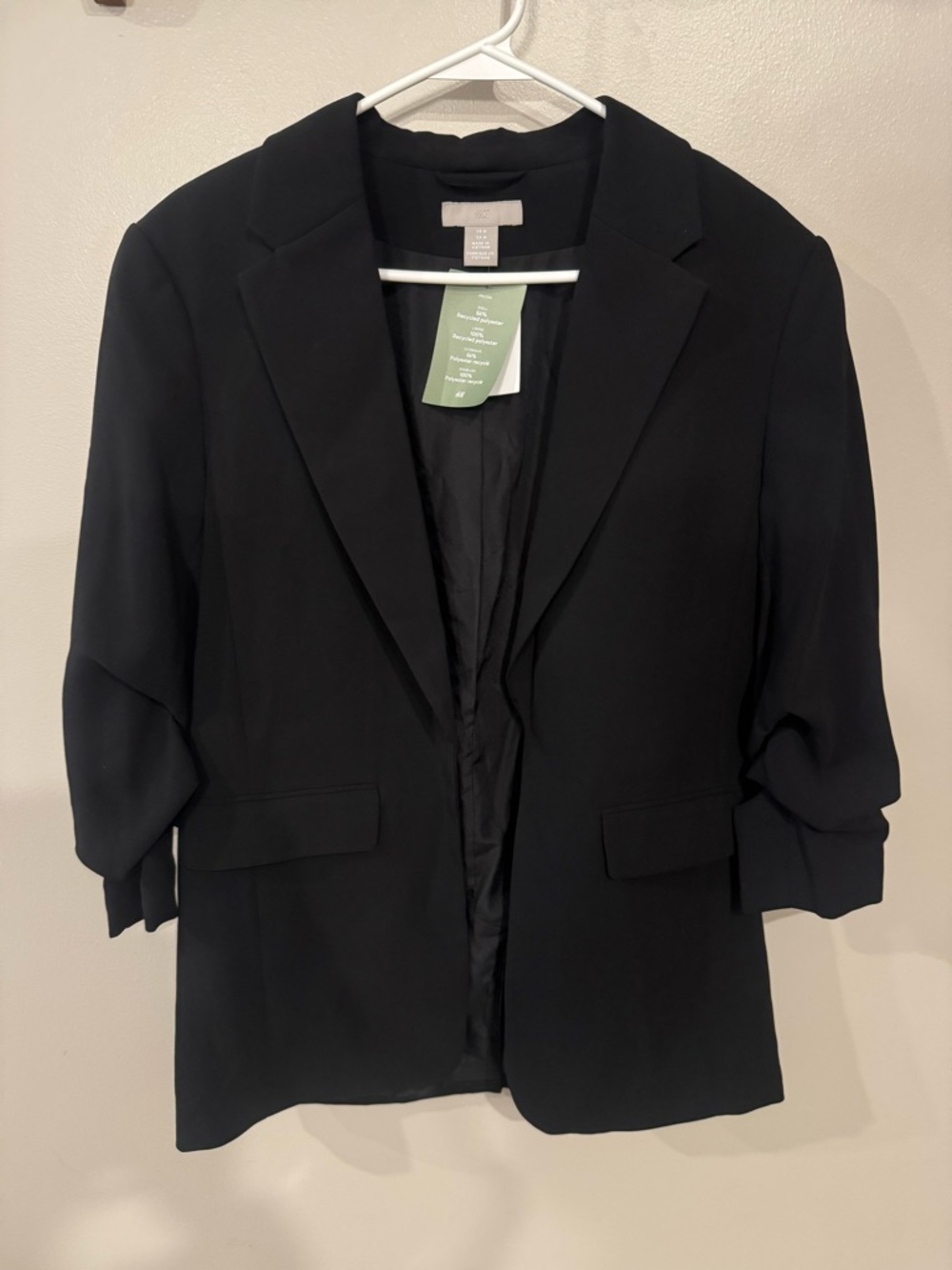 NWT Women’s cuff sleeve black blazer jacket